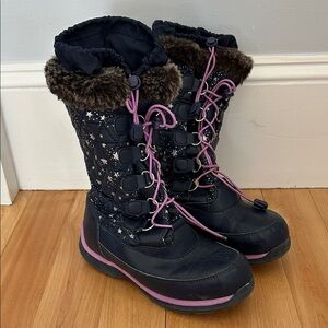 Starry Navy Winter Boots